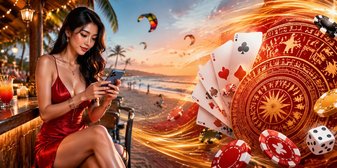 Khung cảnh lễ hội game bài tại Mũi Né